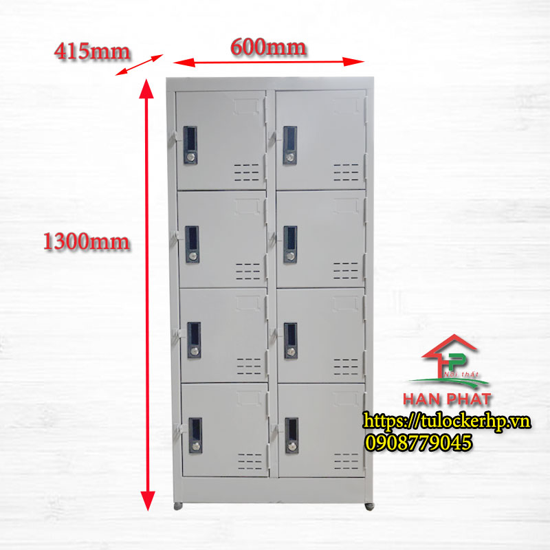 [Hỏi đáp] Tủ locker 8 cửa Hân Phát có kích thước bao nhiêu?